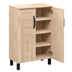 5-Tier Shoe Storage Cabinet Freestanding Wooden Shoe Rack Organizer