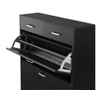 Large Size Shoe Cabinet - Modern Tipping Bucket Organizer