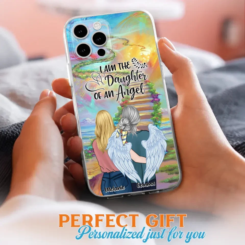 Custom Personalized Mom In The Heaven Phone Case - Mom And Daughter - Best Memorial Gift - Phone Case For iPhone And Samsung