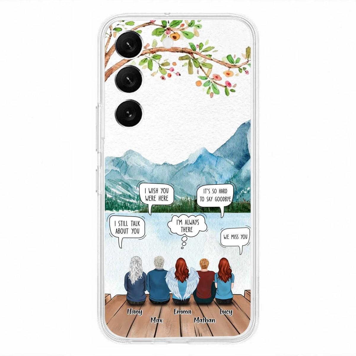Custom Personalized Memorial Phone Case - Upto 5 People - Best Gift For Family - Case For Iphone & Samsung