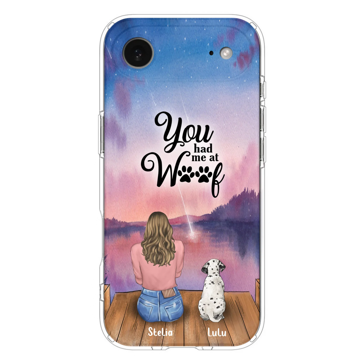Custom Personalized Dog Mom Phone Case - Gifts For Dog Lovers With Upto 4 Dogs - You Had Me At Woof - Case For iPhone, Samsung