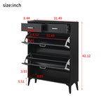 Large Size Shoe Cabinet - Modern Tipping Bucket Organizer